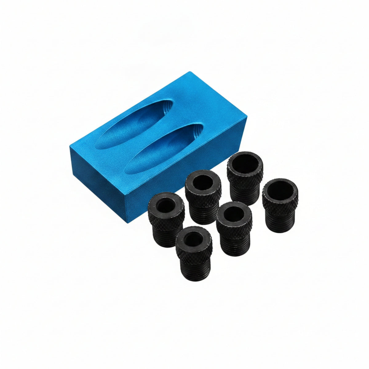 Aluminum Alloy 15-Degree Drill Guide Slanted Holes Drilling Positioner Interchangeable Sleeves Woodworking Tool Portable