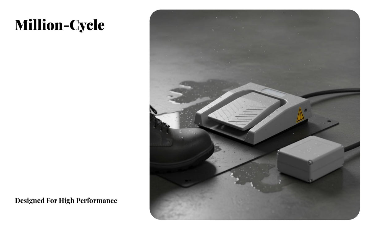 Waterproof USB Foot Pedal Plug and Play Wireless Foot Controller Long-Lasting Hands-Unrestricted Keyboard Pedal Wide Compatibility for Machine Operators, Factory Workers, Factories, Assembly Lines, Workshops, Office