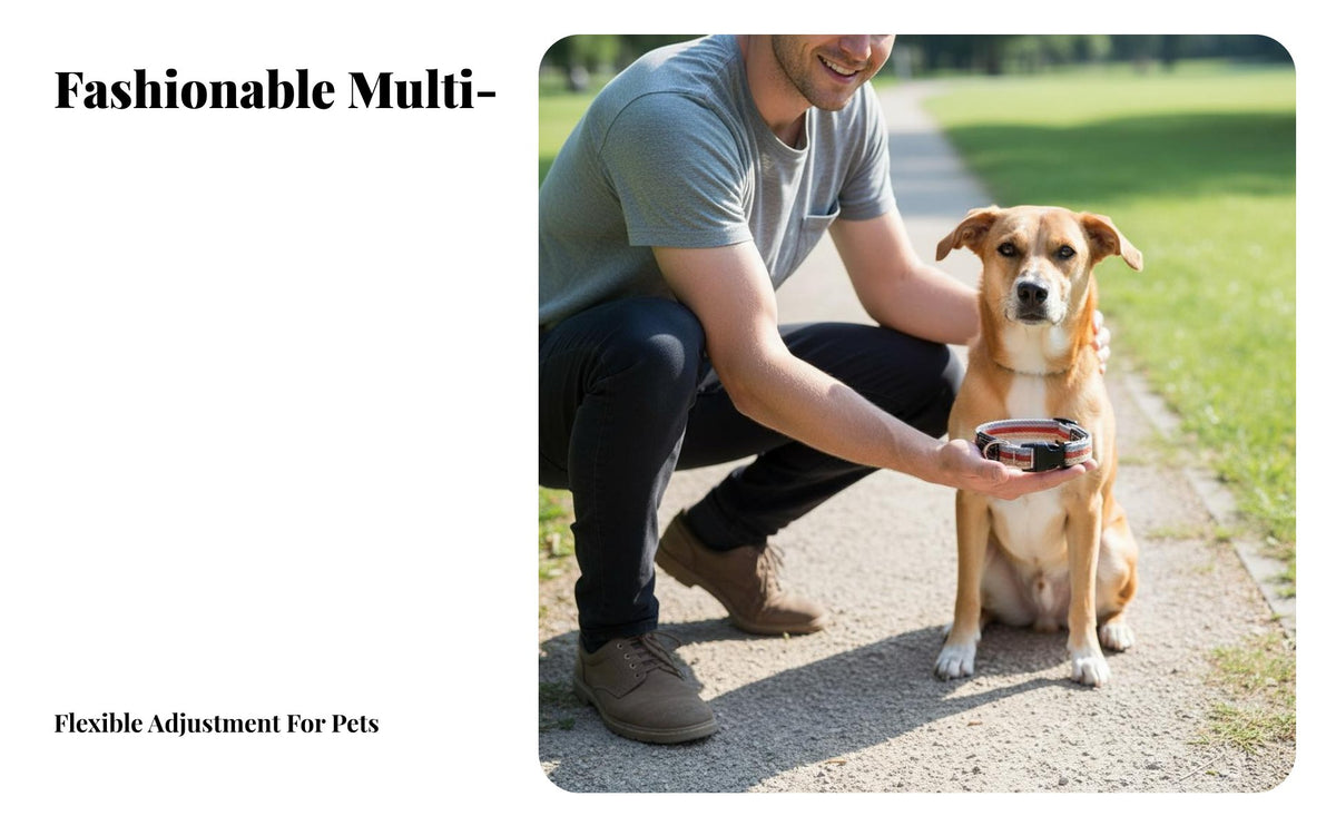 Canvas Dog Color Block Design Adjustable Dog Sturdy for Dogs, Young Dogs, Training, Daily Use, Outdoor