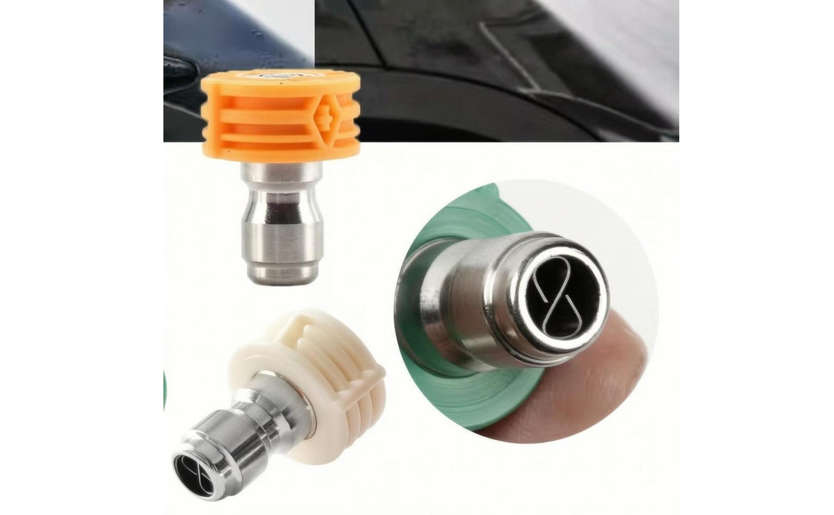 Color-Coded 1/4 Inch Quick Connect Nozzle Set Metal Pressure Washer Nozzle Kit Storage Base