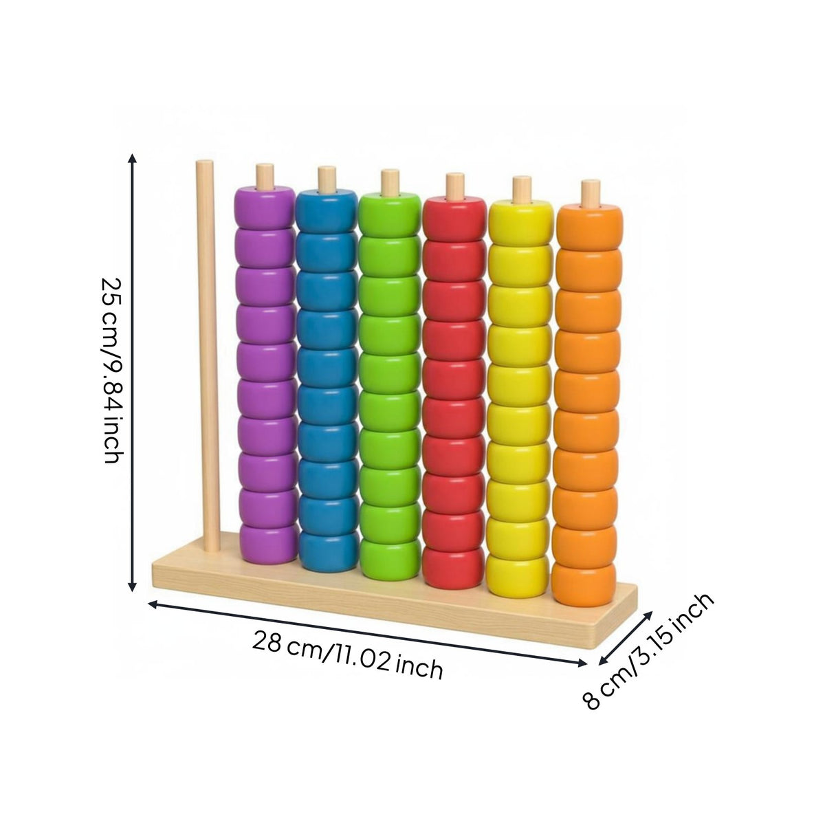Sturdy Wood Child-Centered Stringing Beads Set Develops Fine Movement Skills Lacing and Stacking Blocks Hand-Eye Coordination
