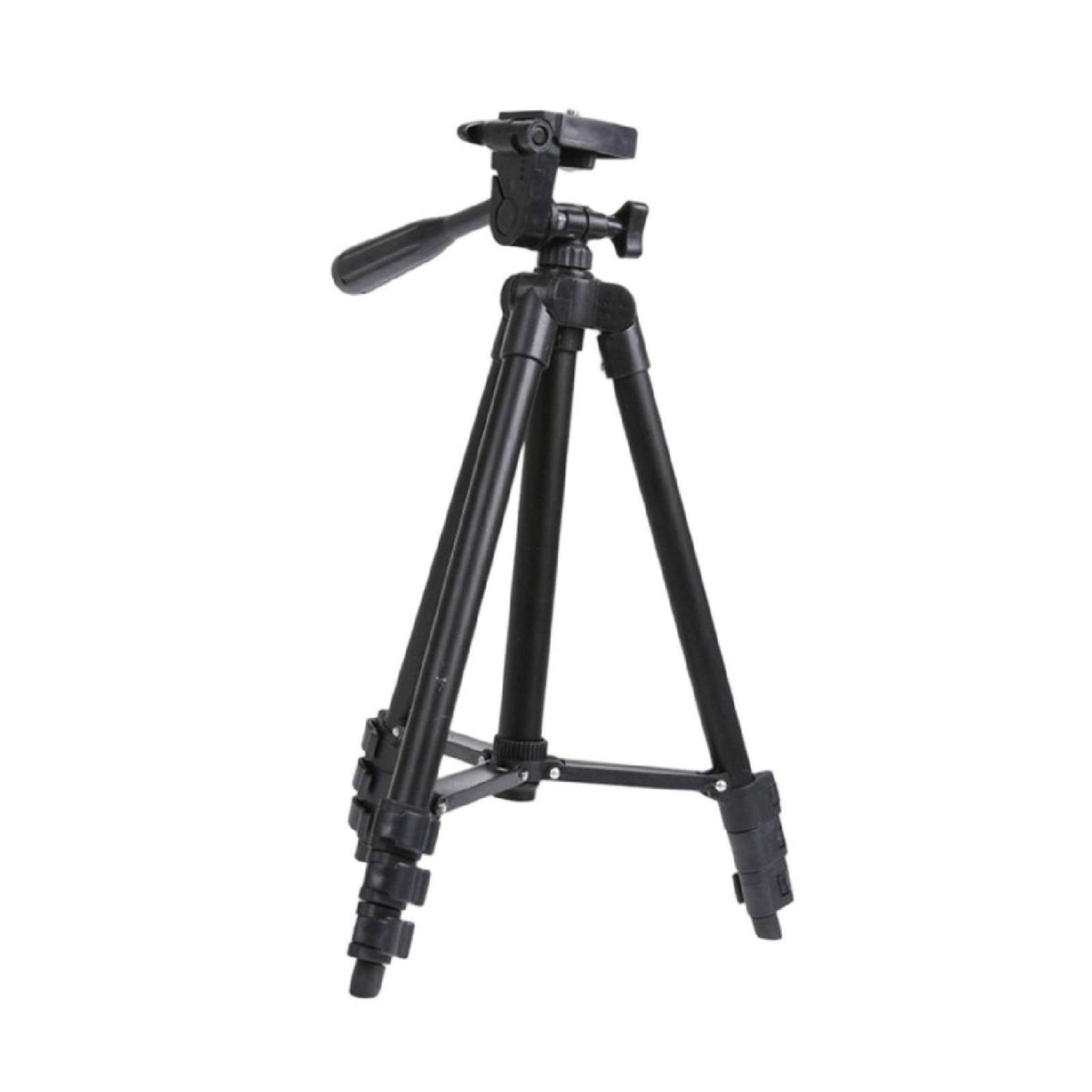 Aluminum Tripod with Pan-Tilt Head Telescopic Tripod with Pan Tilt Head Adjustable Stand Stable for Outdoor Filming