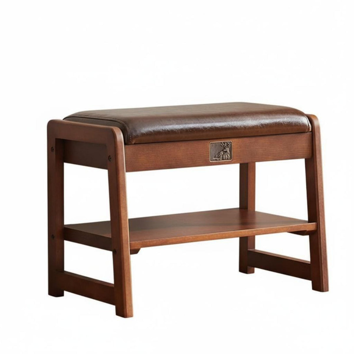 Luxury Design Upholstered Entryway Stool Multi-Functional Upholstered Shoe Changing Stool Comfortable Padded Seat Storage Bench Soft paddinged Top for Homeowners, Apartment Dwellers, Families, Hallway, Mudroom, Living Room, Bedroom