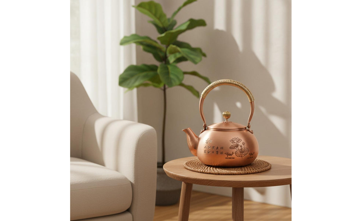 Tea Kettle with Lid Hammered Hot Water Boiler Stain-Stain-Resistant for Camping