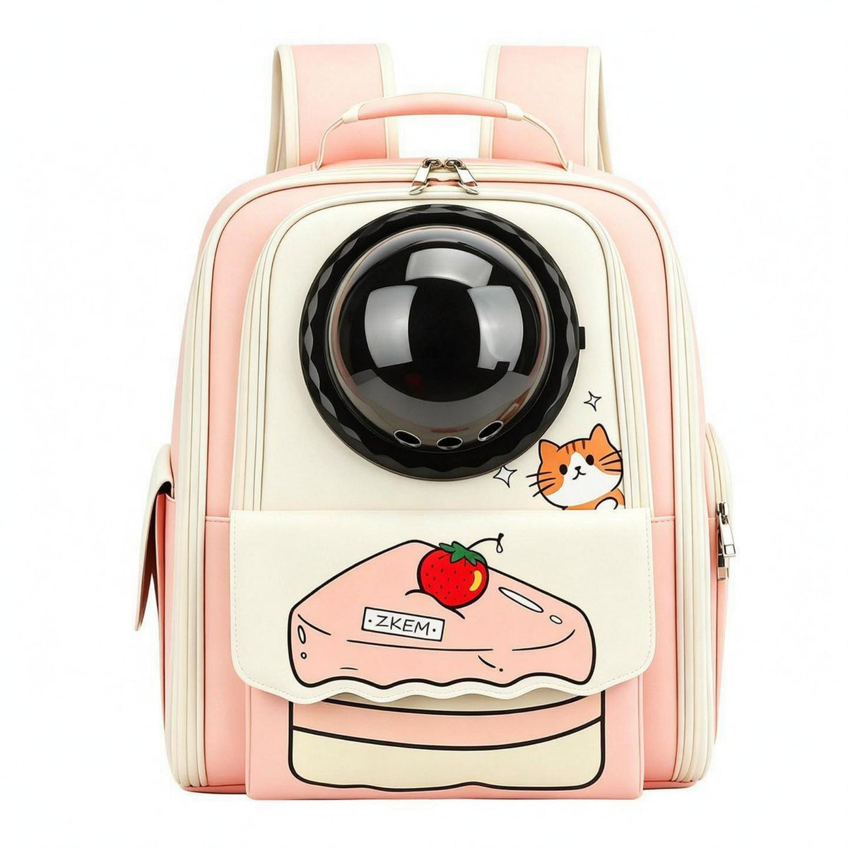 Feline Backpack Carrier Transparent Dome Space Capsule Carrier Padded Straps