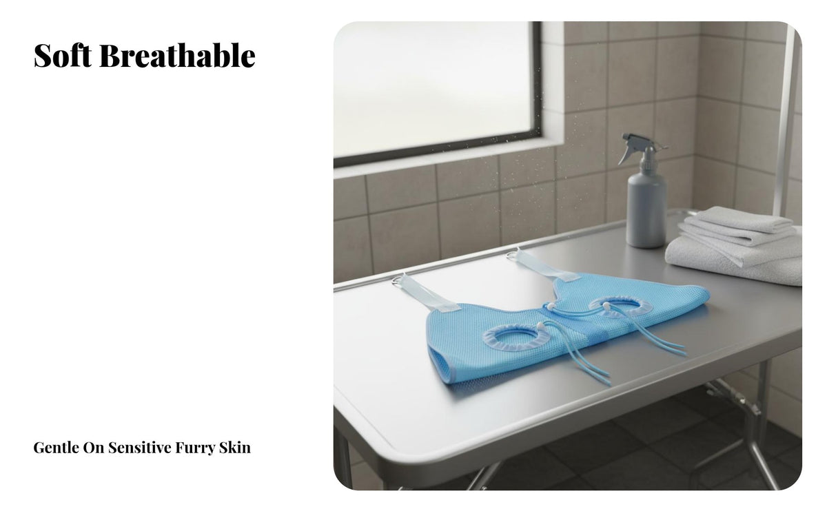 Pet Grooming Restraint Breathable Mesh Hanging Pet Restraint Easy to Use Safe and Firm for Nail Trimming, Veterinary Office
