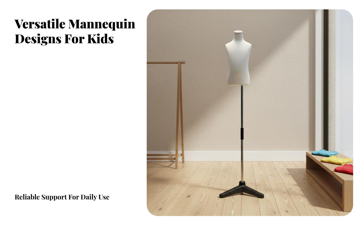 Stable Base children's Clothing Display Mannequin Easy to Assemble Child Mannequin Body Lightweight Child Mannequin Torso Poseable for Retailers, Boutique Owners, Online Sellers, Photo Studio, Craft Display, Bedroom