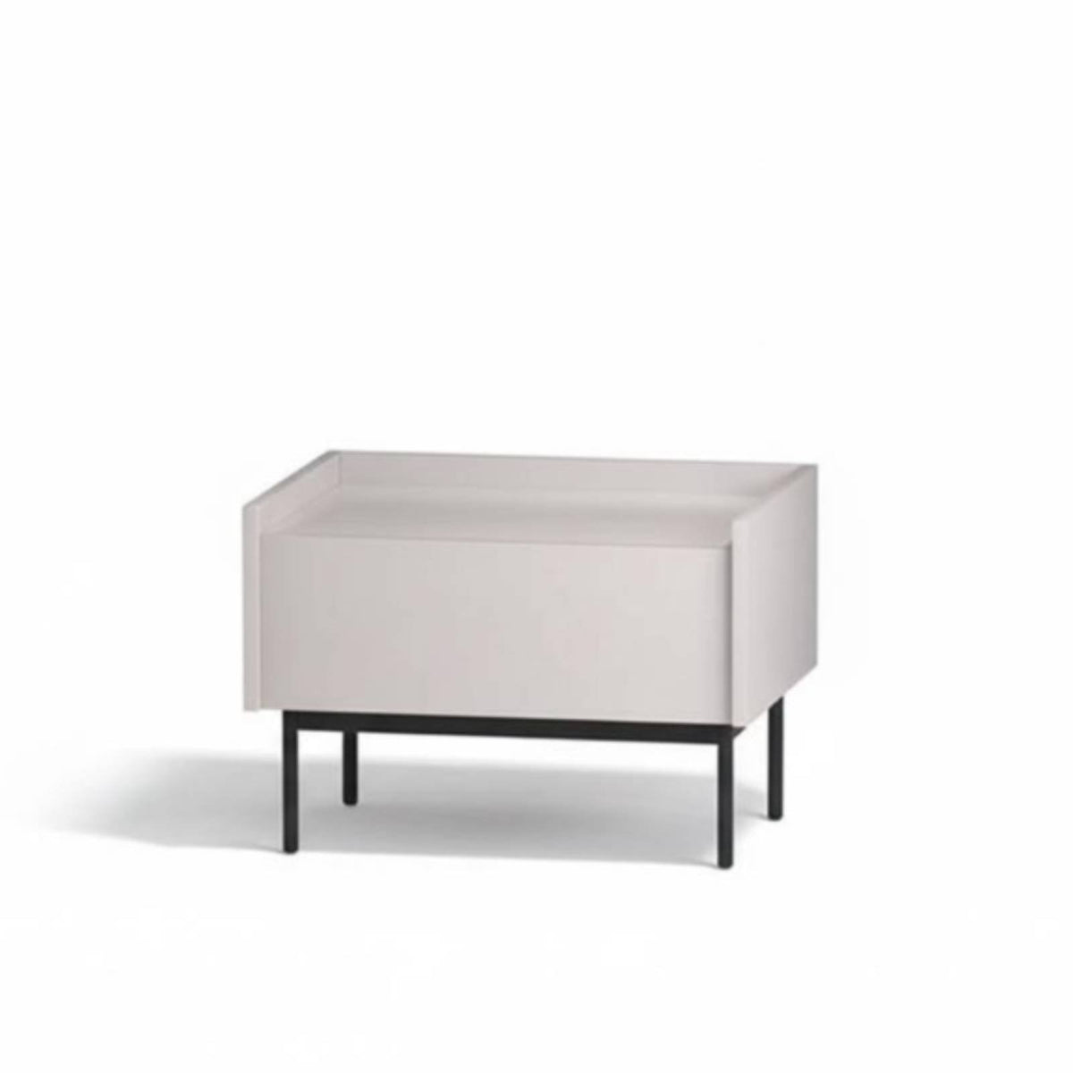 Minimalist Design Nightstand with Drawer Multi-Functional Single-Drawer Side Table Stable and Long-Lasting Bedroom Furniture Space-Saving for Apartment Dwellers, Interior Designers, Hotel Managers, Small Areas, Living Room, Hallway, Office