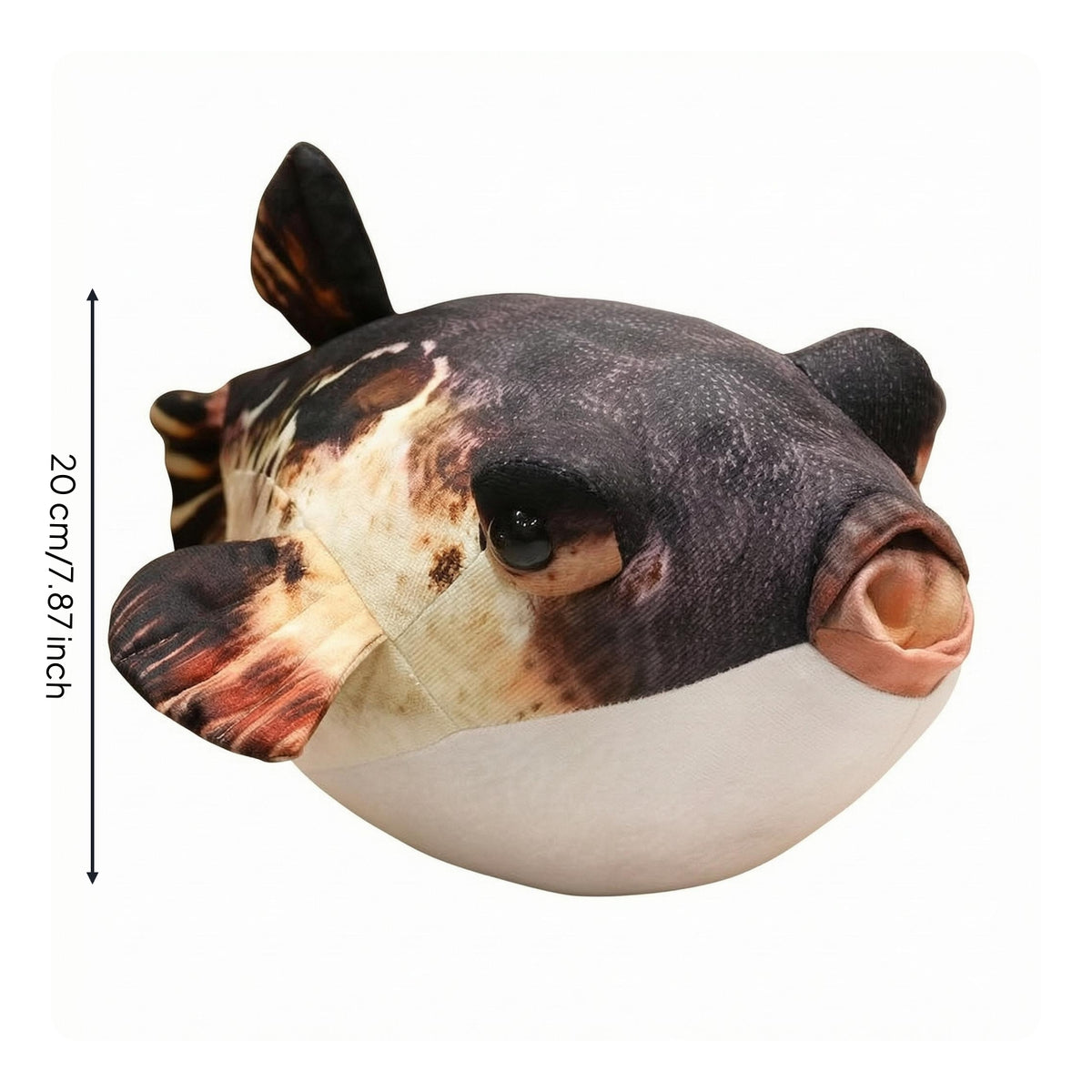 Pufferfish Stuffed Stitched Fins Stuffed Pufferfish Soft Cute for Bag, Keyring