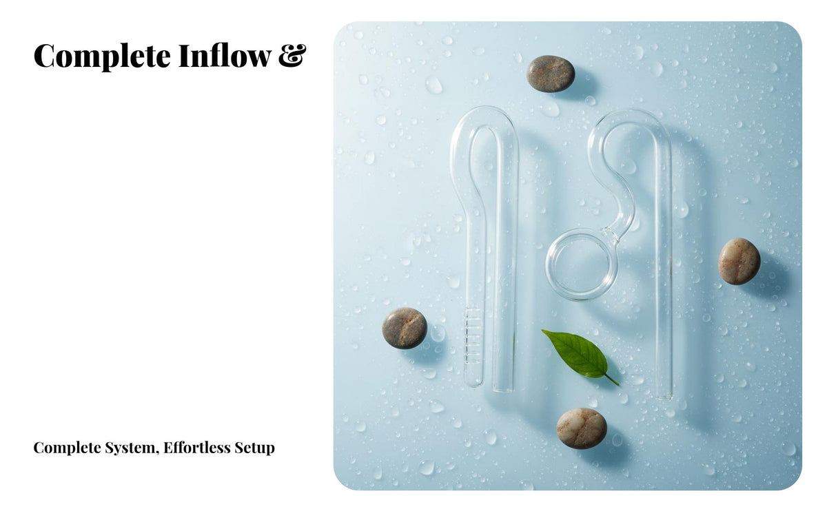 2 Pieces Inflow Outflow Lily Pipe Kit High Clearness Glass Lily Pipe Set Crystal Clear Design Water Circulation Tubes for Aquascapers