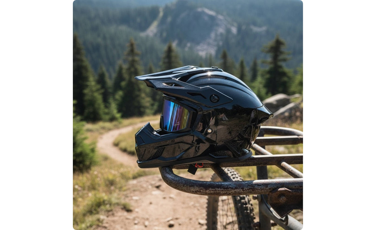 DOT Certified Bike Helmet | eyewear-compatible-Compatible, Open-Face Motocross Helmet, for rough terrain