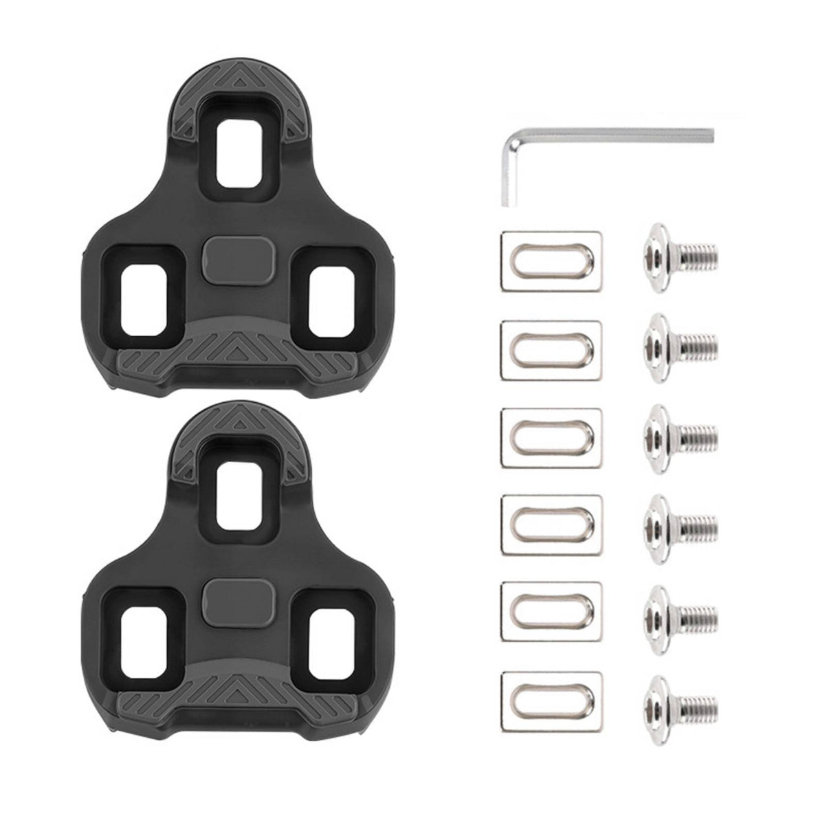 Bike Pedal Cleat, TPU Anti-Slip Lock Plate, Three-Float Angle, Universal Cycling Gear