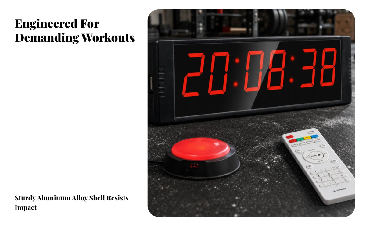 Easy-to-Read Digital Gym Timer Clock Wired Digital Gym Timer for Athletes, Coaches