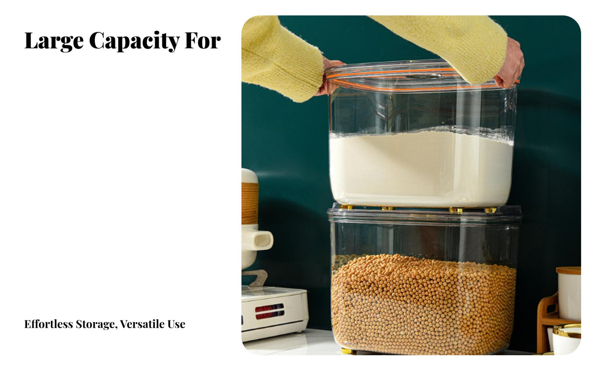 Moisture-Proof Rice Storage Container Space-Saving Design Large Rice Container Long-Lasting