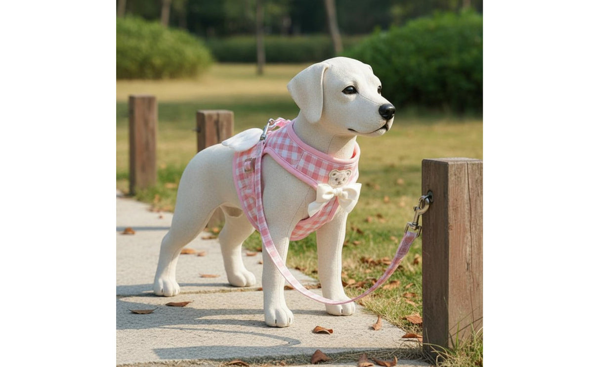Harness and Leash Set Adjustable Chest Strap Breathable Dog Harness for Small Dogs, Young Dogs, Outdoor, Walking