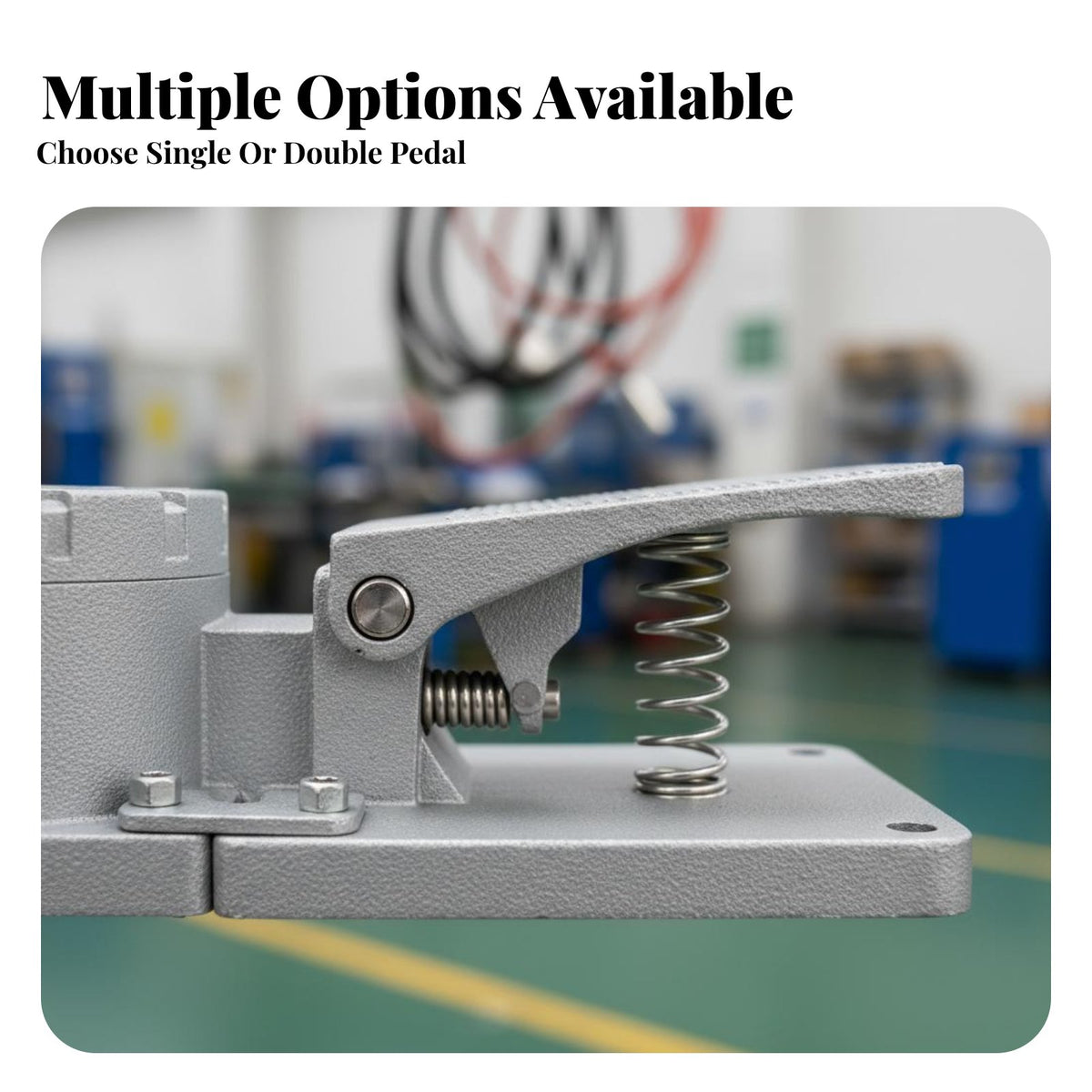 Flame Resistant Foot Switch Pressure Resistant Electrical Foot Pedal Hands for Factory Workers, Metalworkers, Machine Control, Workshop