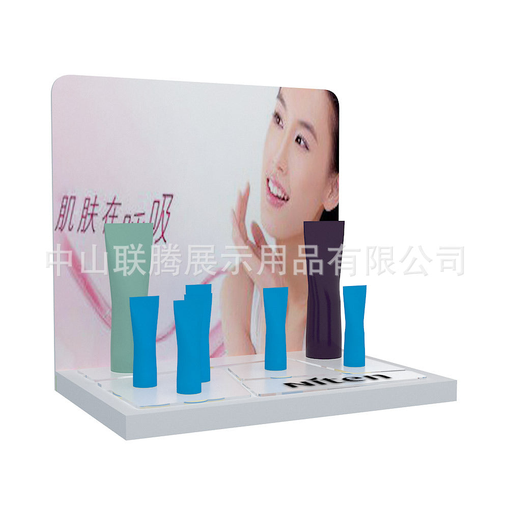 JISADER Acrylic Cosmetic Display Stand, Clear Makeup Organiser Shelf