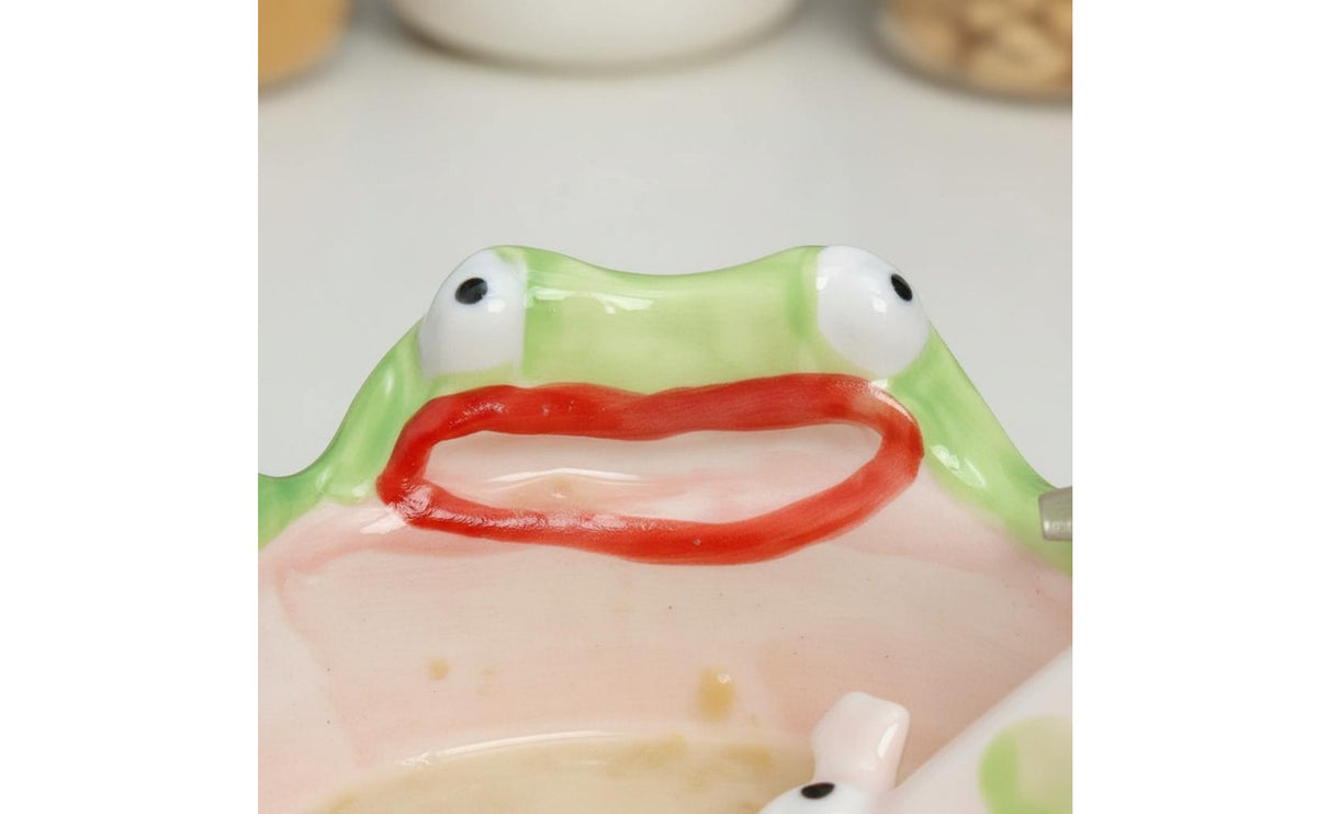 Frog Bowl Creative Design Ceramic Frog Bowl Great Gift Idea Quirky Animal Dinnerware for Women, Kids, Birthday, Breakfast