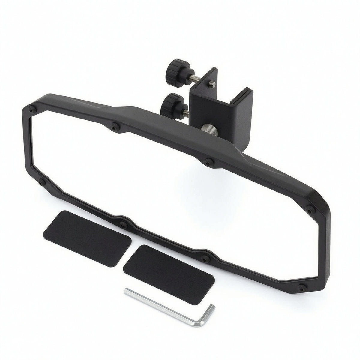 Stable Wide-Angle Rearview Mirror Vibration-Resistant Rearview Mirror with Clamp for UTVs