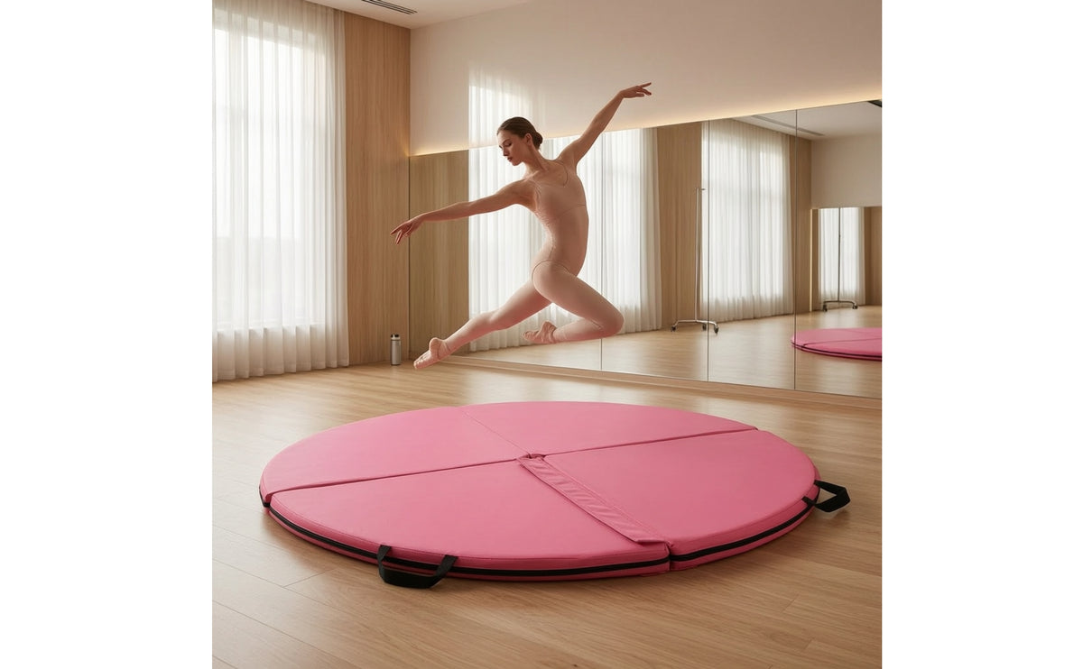 Padded Pole Dance Crash Mat Portable Pole Dance Mat with Handles Cushioned Thick for Beginners, Gymnasts, Home Studio, Floor Exercise