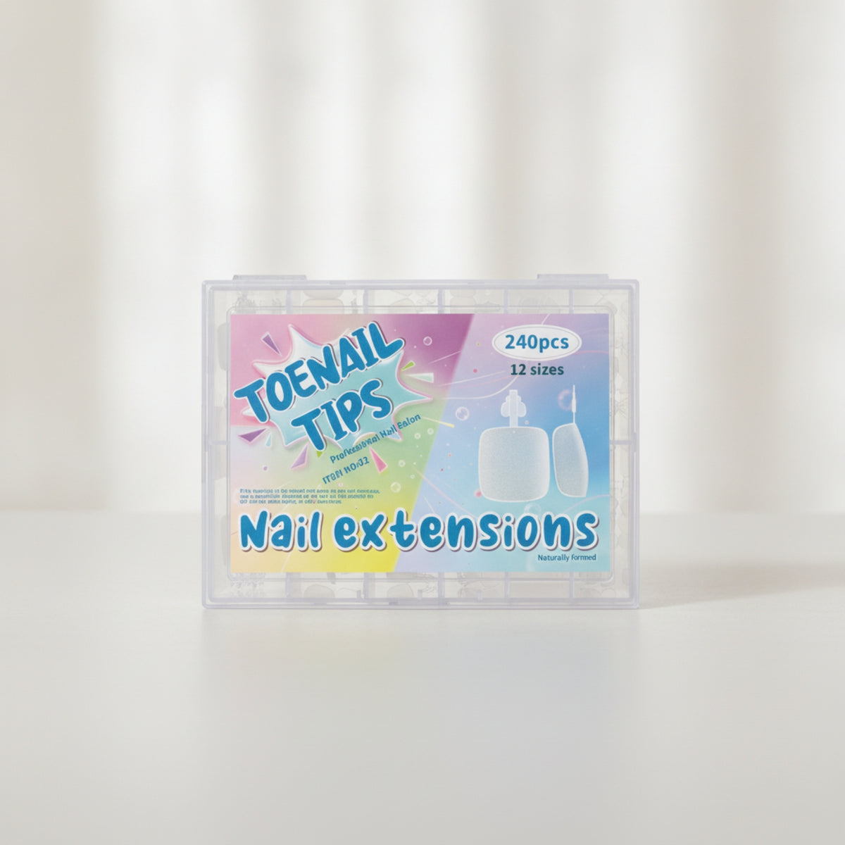 240 Pieces Soft Gel Toenail Tips Transparent Toenail Tip Kit Clear Short False Toenails for DIY Nail Enthusiasts, Pedicures, Home Manicures
