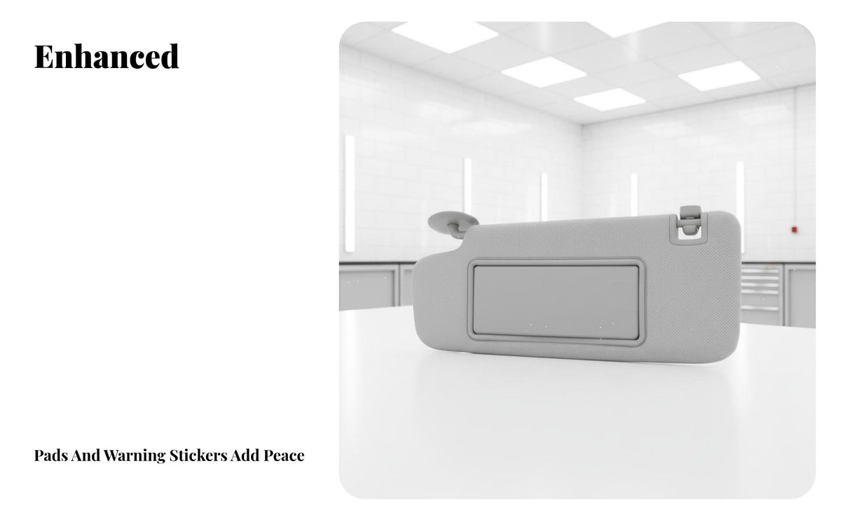 Sun Visor Mirror Cover PC Material Car Vanity Mirror Lid Easy Installation Automotive Interior Part