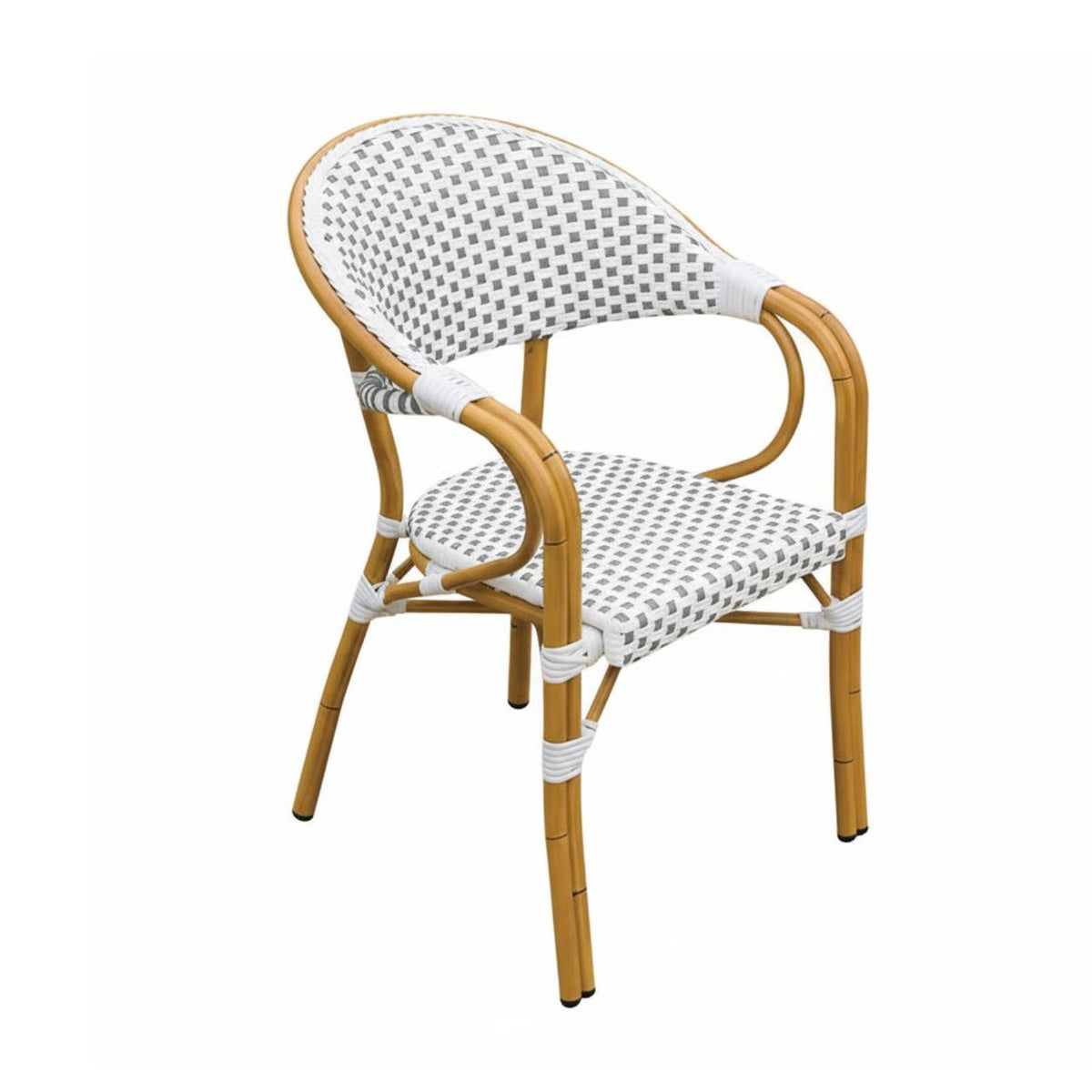 Weather-Resistant Woven Dining Stool Sturdy Frame Patio Chair Modern design outdoordoor Seating Quick-Drying for Cafe Owners, Homeowners, Adults, Balcony, Courtyard, Backyard, waterside