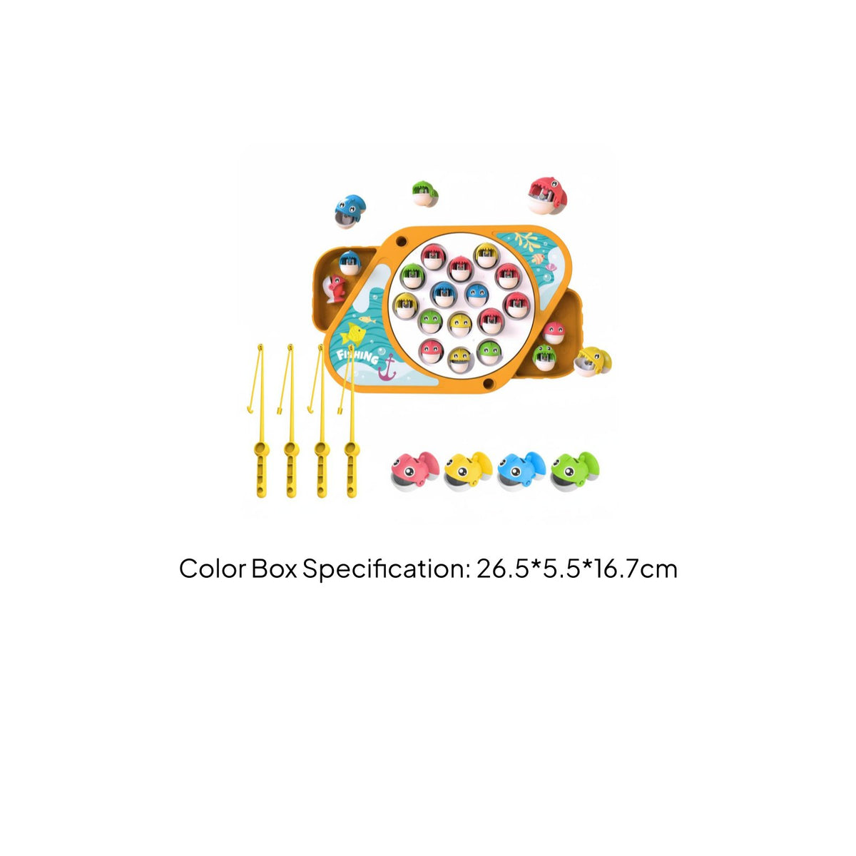 Develops Hand-Eye Coordination Electric Rotating Fishing Game Improves Fine Mechanical Skills Musical Fishing Toy Set Parent-Child Bonding Aquatic Creatures Catching Game Music on/disable Switch for Children, Preschoolers, Toddlers, Party