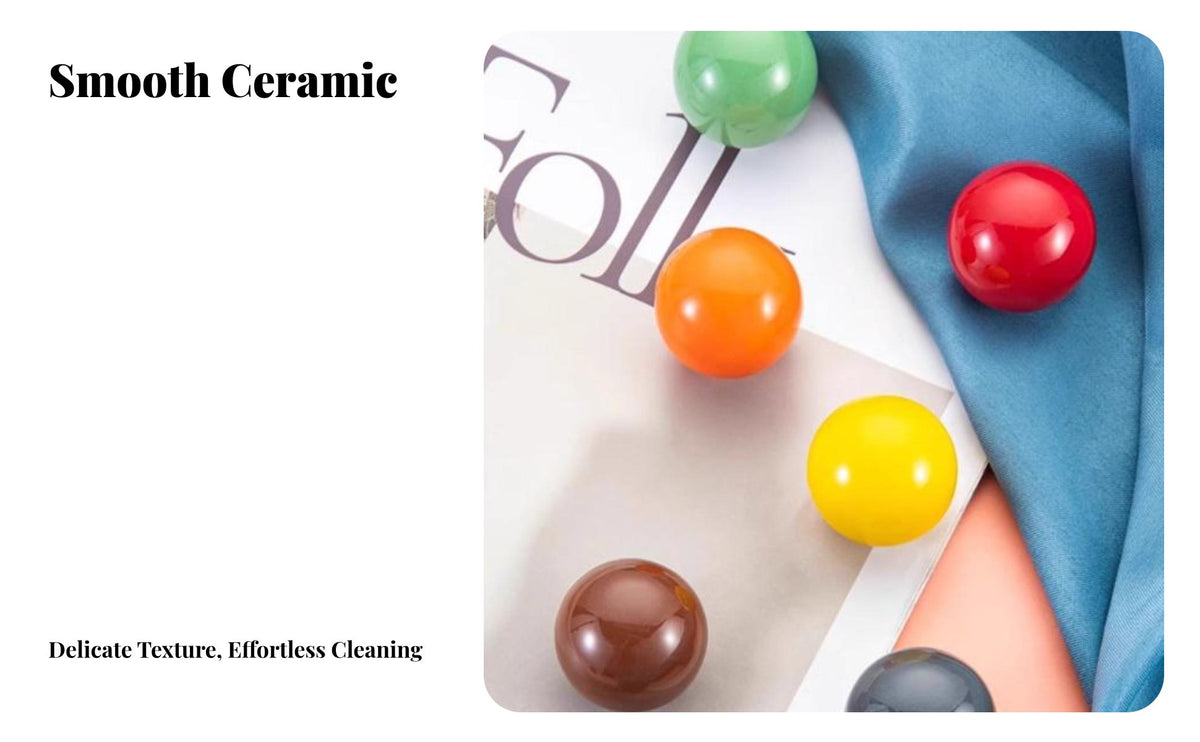 Round Ceramic Knob Cute Design Single Hole Cabinet Knob Minimalist Design Colorful Drawer Handle for Kids, Nursery, Bedroom