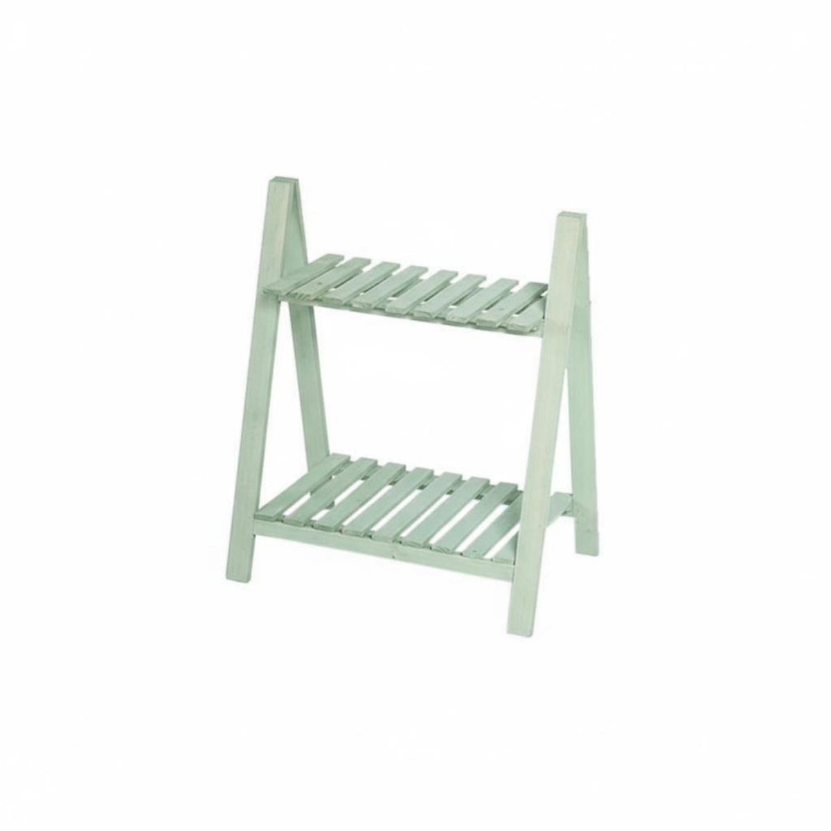Multitier Display 2-Tier Foldable Ladder Shelf at no coststanding Foldable triangular frame display-areasaving Plant Stand Stable design for Gardeners, Decor aficionados, homeowners, Balcony, Indoor, Living Room, Outdoor