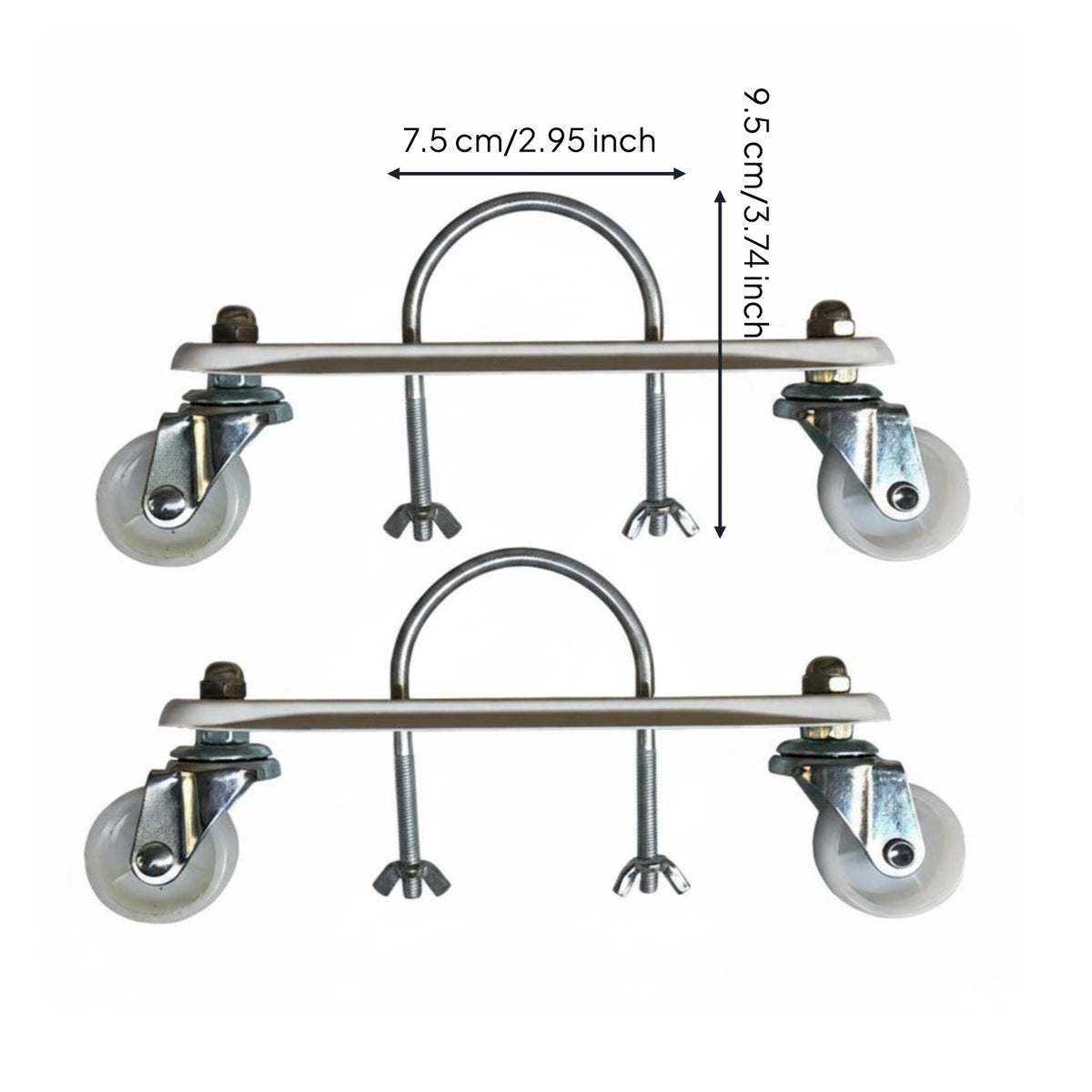 2 Sets radiators Caster Wheels Strong Load Capacity Oil Heater Wheel Base Full-Rotation Swivel Casters Heater Support Bracket Wheels