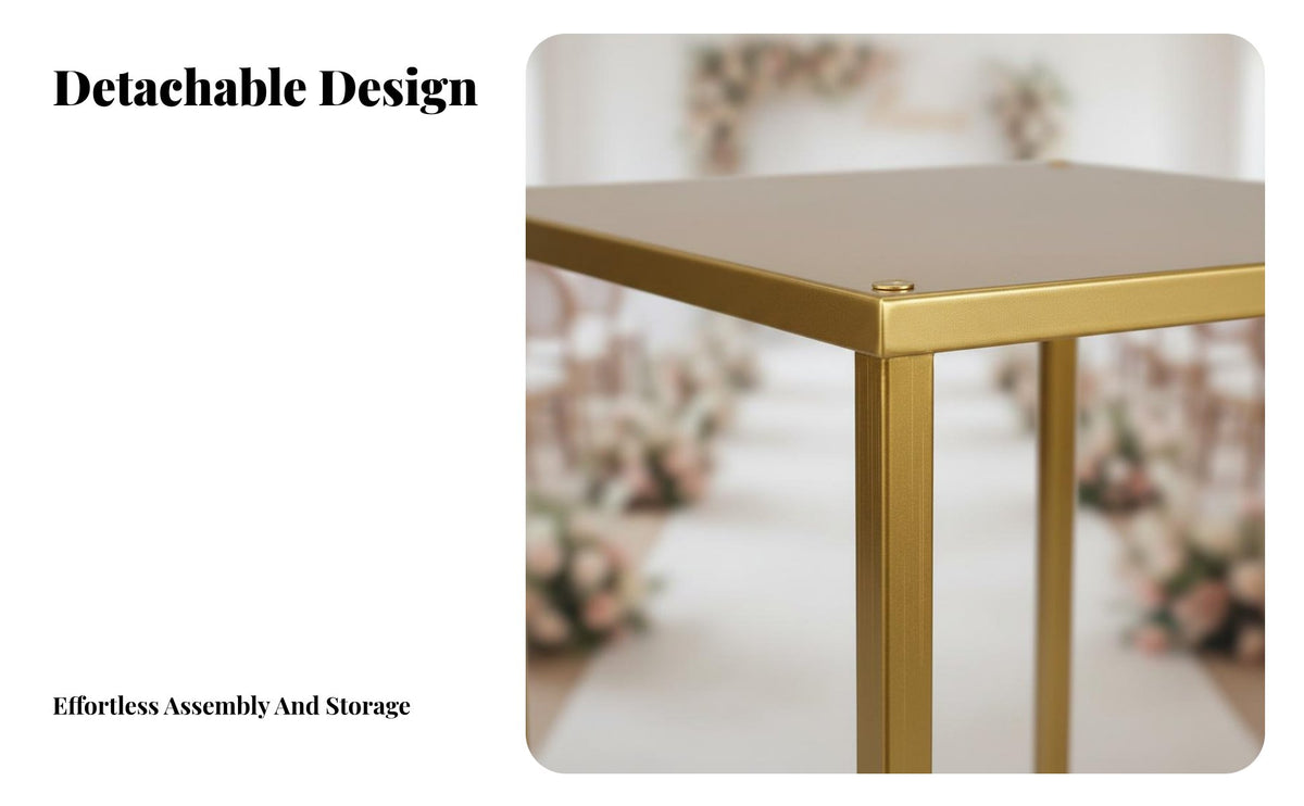 Elegant Design Wedding Column Stand Sturdy Metal Frame Flower Stand Stable Column Display Rack Detachable for Florists, Ceremony, Reception, Party, Entryway