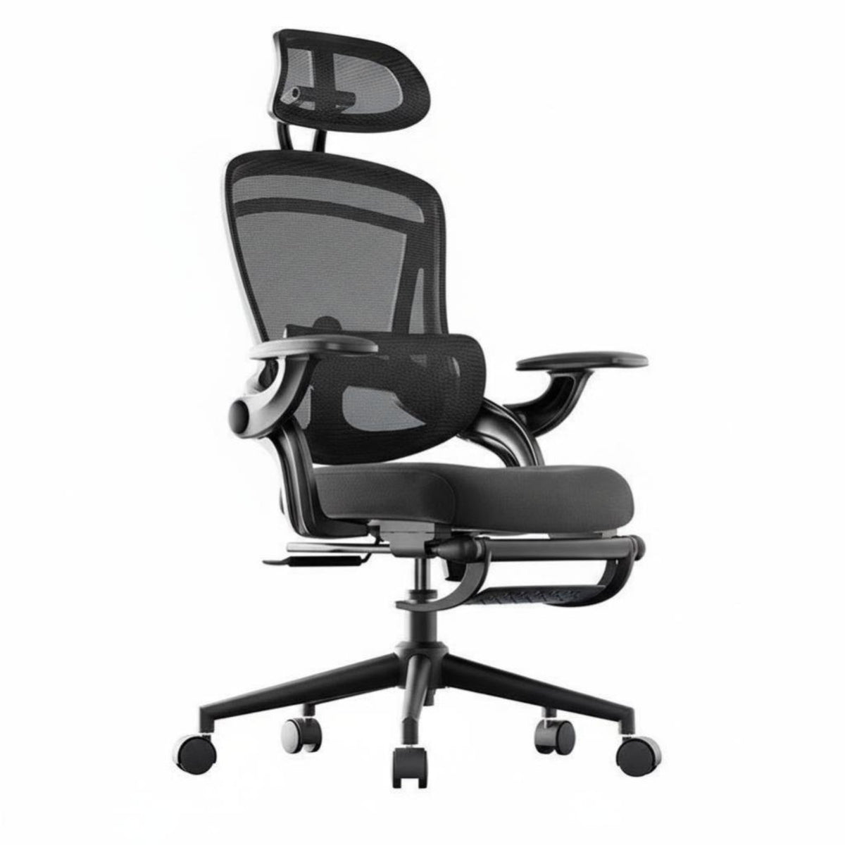 Lumbar Support Ergonomic Recliner with Leg Rest Multidirectional Adjustable Armrests Gaming Seat Highspine Design Desk Chair Reclining spinerest for video game enthusiasts, Remote Workers, Students, Study