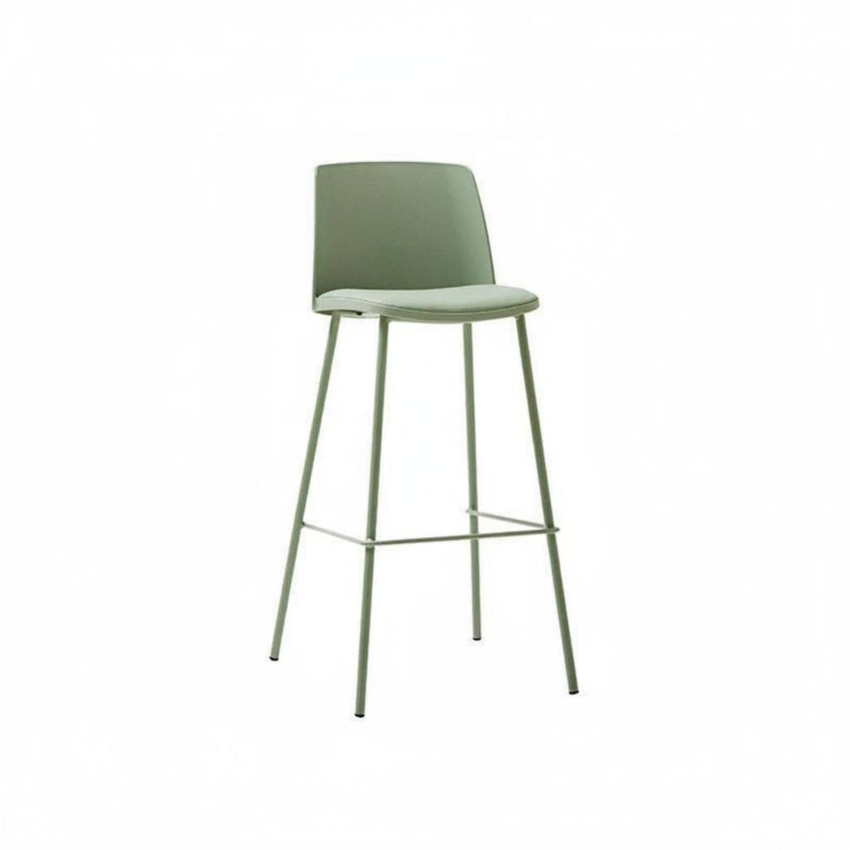 Modern Design Molded Seat Bar Stool Minimalist design High Chair Nordic Aesthetic Household Furniture With Backrest for Adults, Homeowners, Business Owners, Kitchen Island, Restaurant, Dining Room, Office