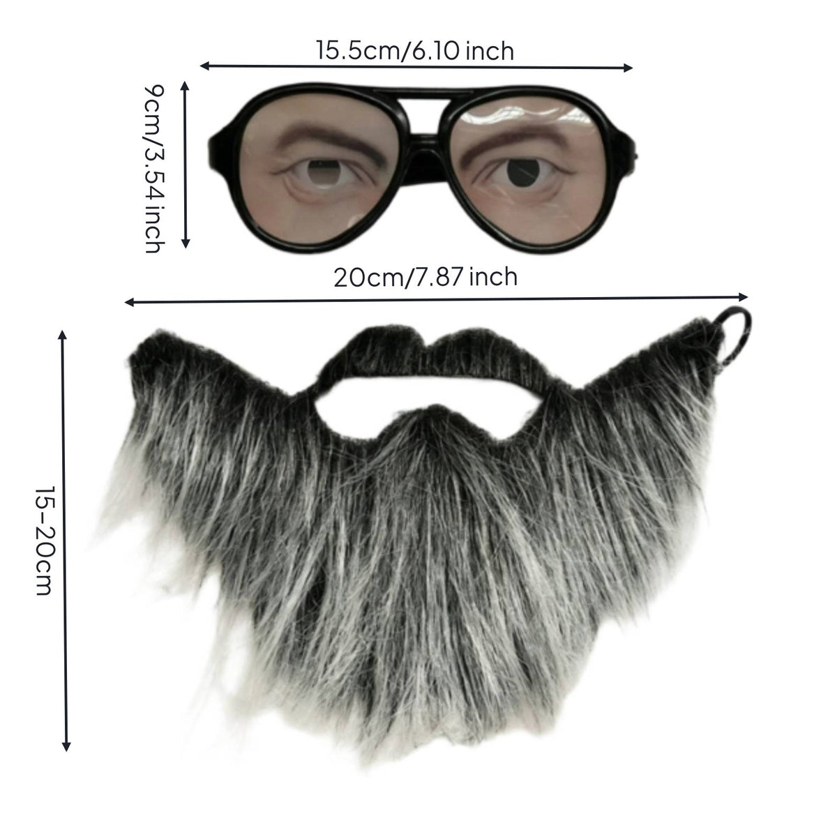 Fake Mustache Beard Set Stage Performance Self Beard Easy to Wear Fake Mustache Set for Theater