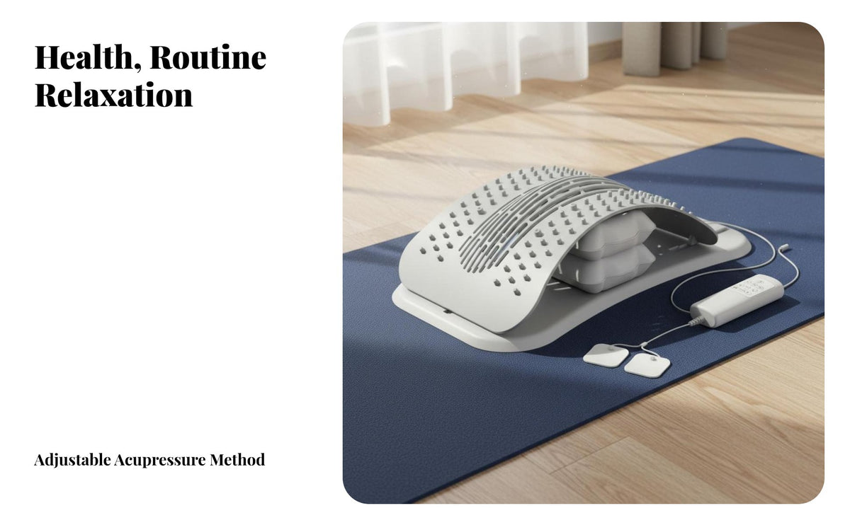 Ergonomic Design Adjustable Back Stretcher Portable Inflatable Stretcher Acupressure Massage Inflatable Spine Board Washable for Stretching Exercises Practiti Single Rs, Office Workers, Home, Floor, Bed, Gym