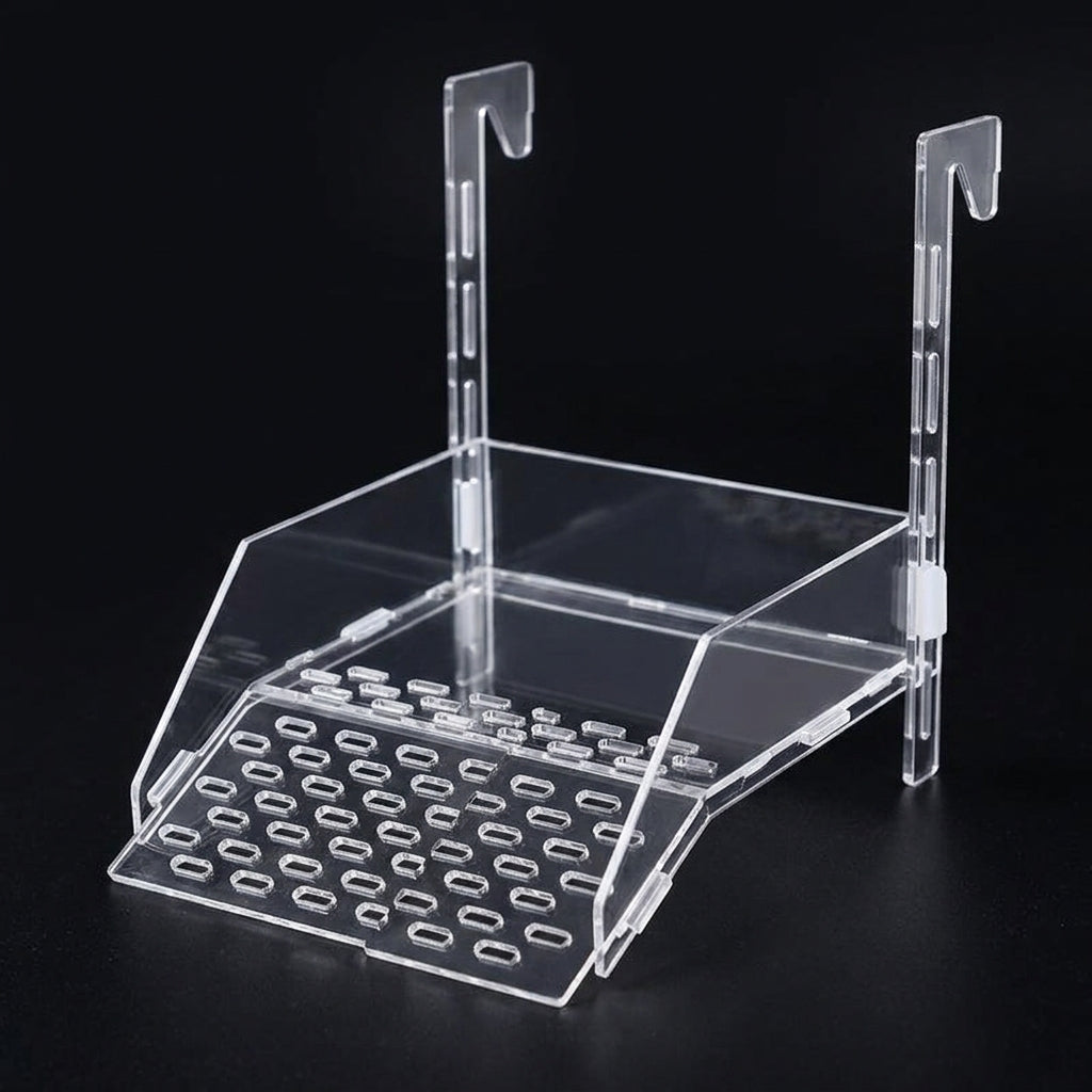 Supports up to 2kg Turtle Basking Perch, Adjustable Acrylic Turtle Tank Basking Dock with Climbing Piece for Deep Aquarium and Reptiles