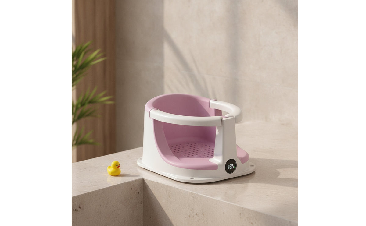 Safe Baby Bath Seat with Safety Bar Ergonomic Baby Bath Seat Supportive Stable for Parents