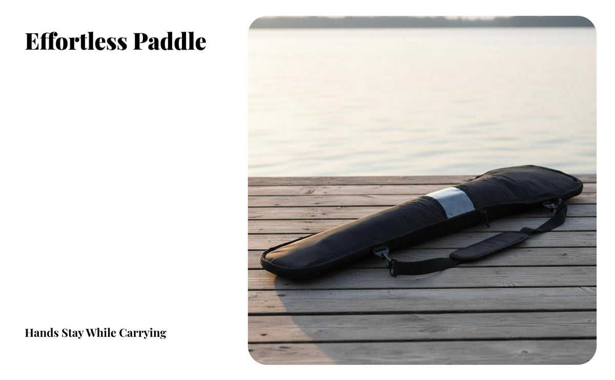 Kayak Paddle Bag Portable Boat Paddle Backpack Oar Storage Case Adjustable Shoulder Strap Watersports Gear Lightweight for Beach