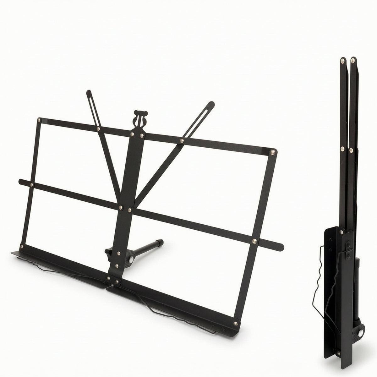 Desktop Folding Iron Music Stand, Portable Sheet Music Stand, Small Folding Board
