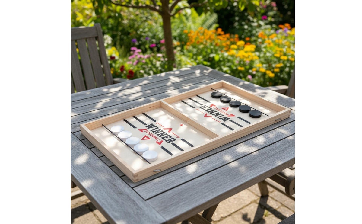 Fast Slide Puck Game Smoothly Polished Two Player Puck Game Portable Design Tabletop Fun for Children, Adults