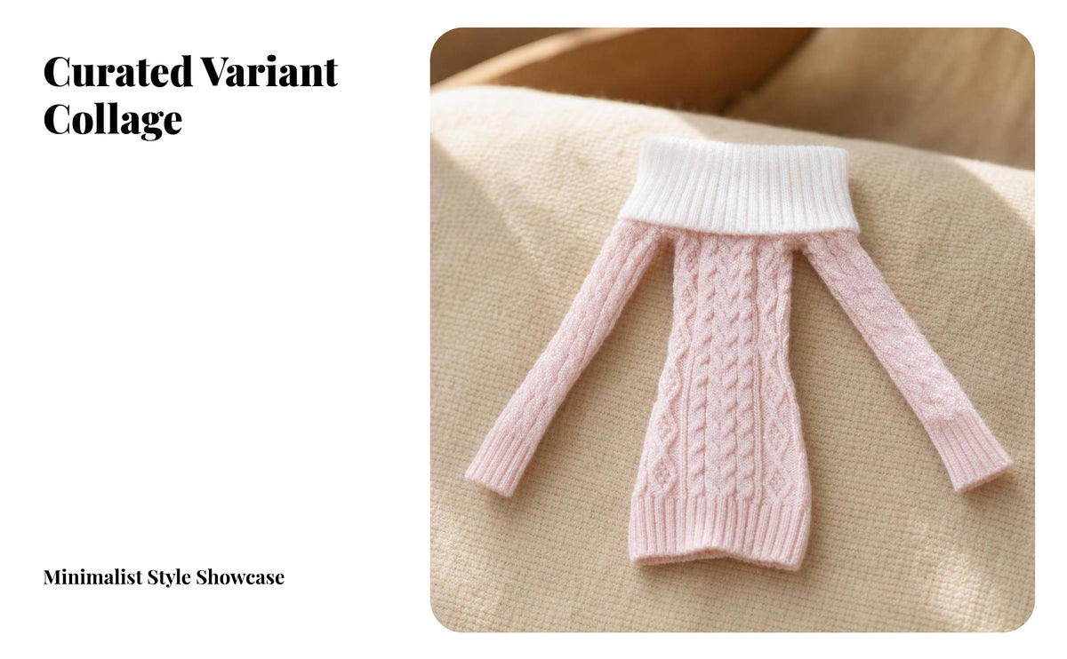 Handmade BJD Sweater Dress | Vertical Cable-Knit Pattern, Stylish off-Shoulder Neckline