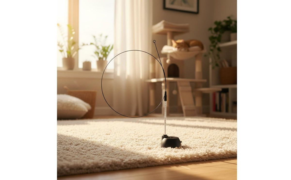 Suction Cup Cat Toy Natural Feathers Cat Teaser Wand With Bell for Kittens