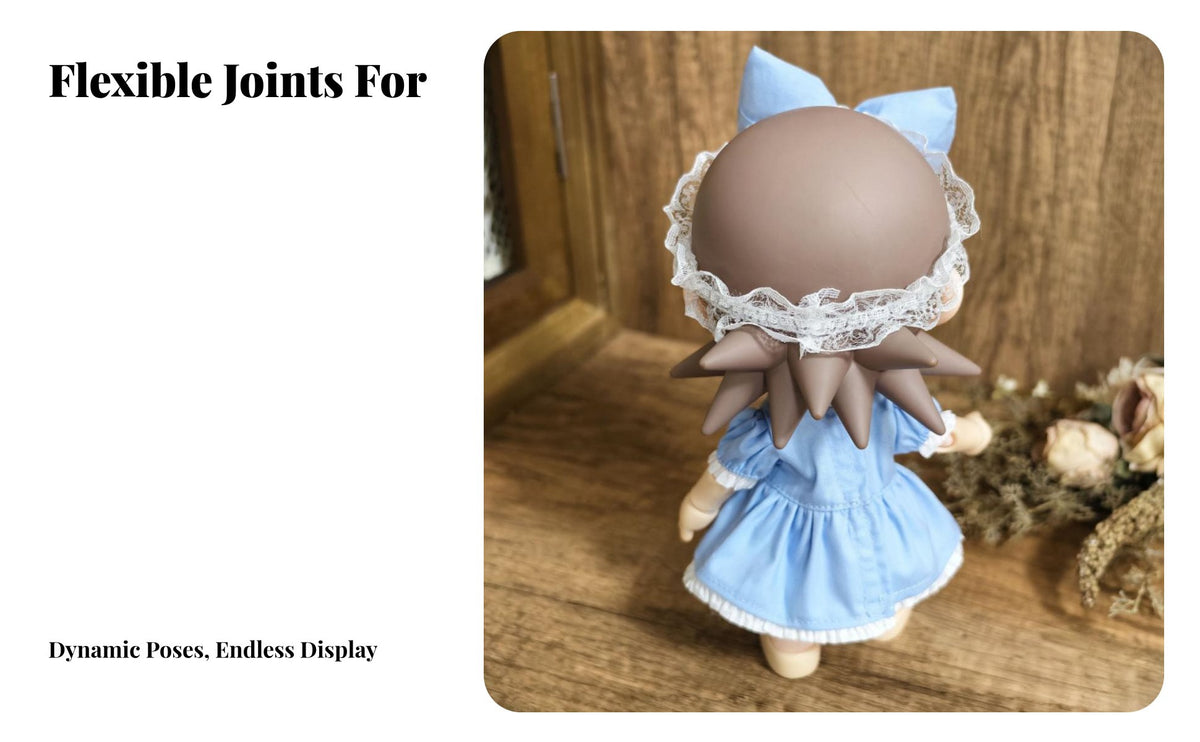 2 Pieces BJD Doll Dress Set Large rosette Design Doll Clothing Set Lace Trim BJD Princess Dress