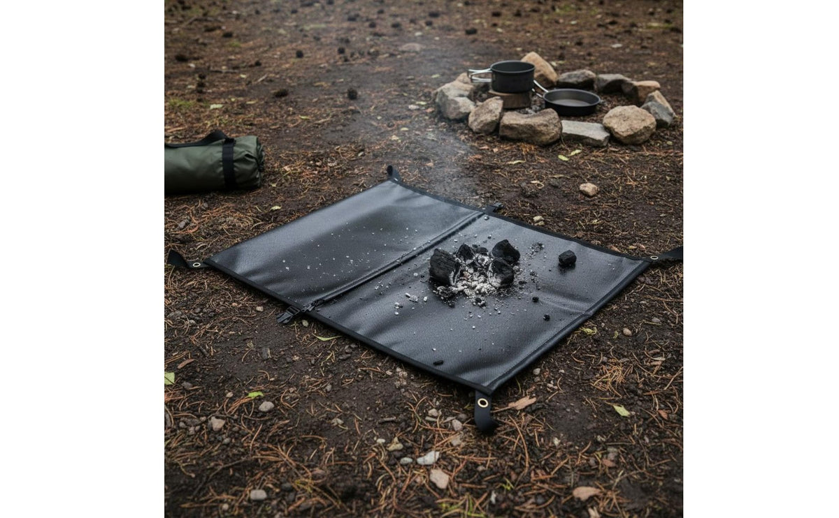 Foldable Campfire Fireproof Mat Portable Fire Hole Protector for Barbecue
