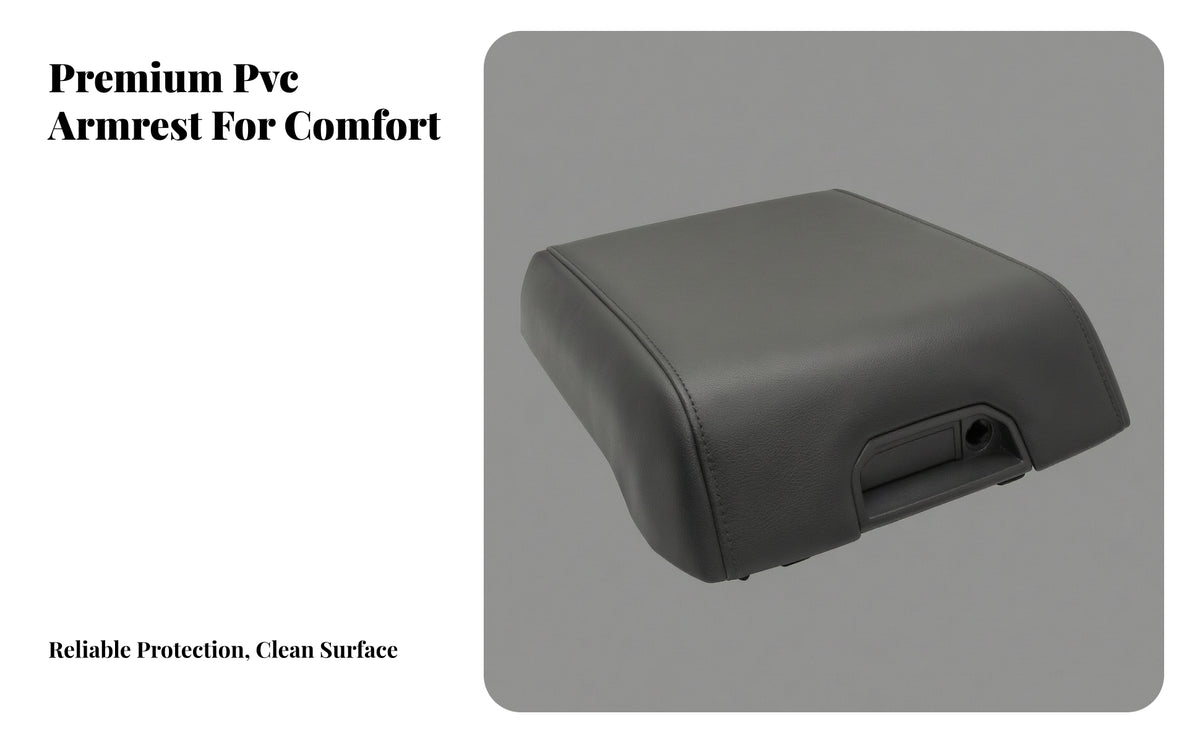 Equipment Quality Center | Textured Grain Finish, Padded Outer Surface, Center Console Lid Armrest Cover