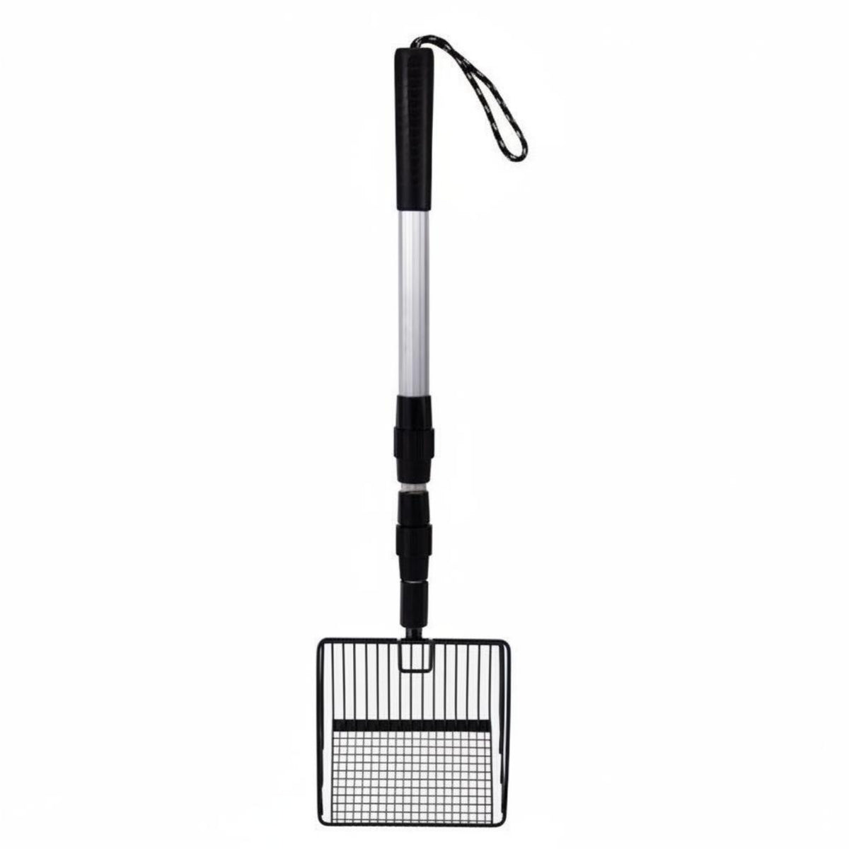 Sifting Design Extendable Metal Pooper Scooper Comfort Grip Telescopic Litter Sifter Long Handle Cat Litter Scoop for Seniors Women