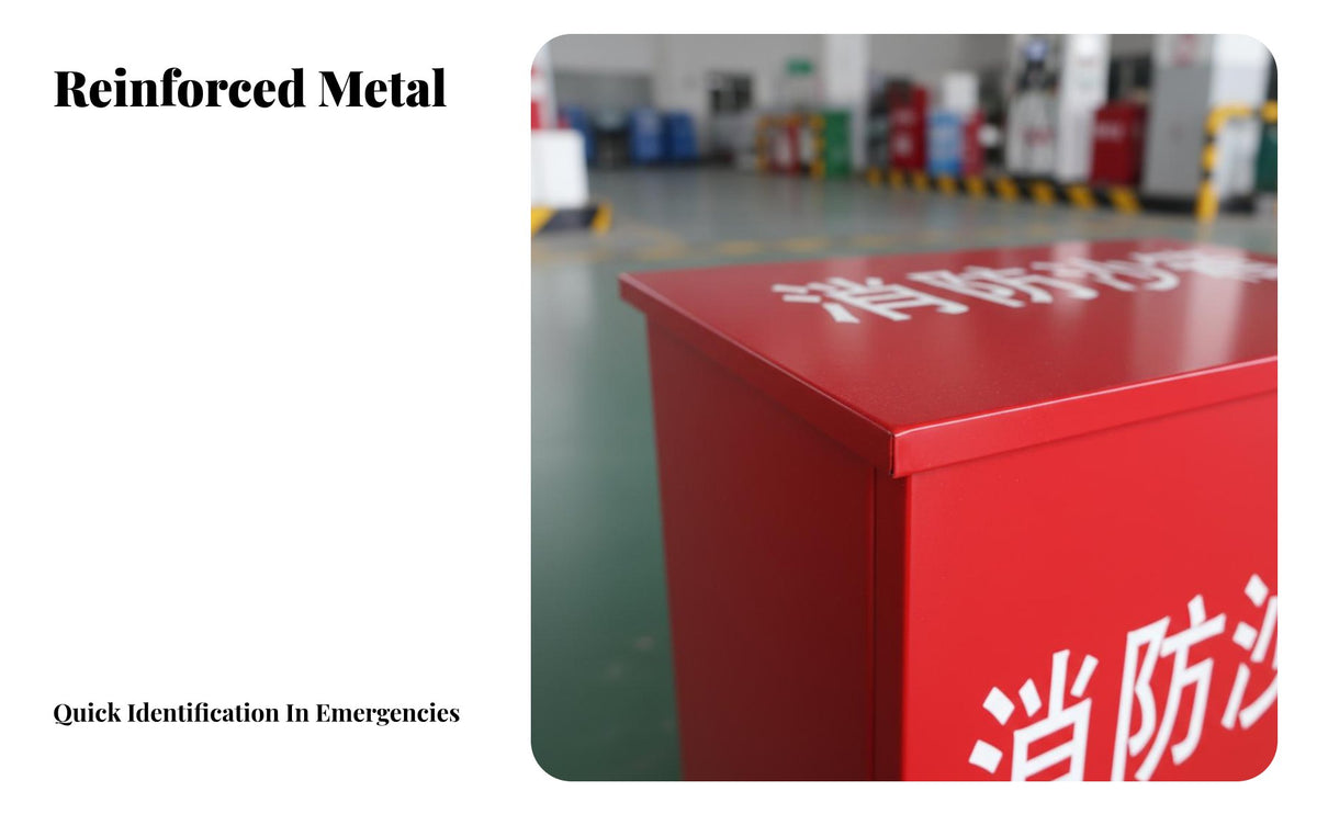 Fire Sand Box Thickened Fire Extinguishing Sand Container Extinguishing Sand Bin Cold-Rolled Steel Plate Construction for Gas Station Attendants