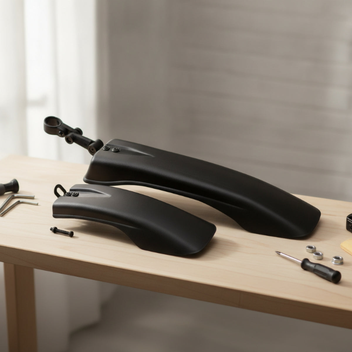 Cycle Mudguard Black Bike Mudguard Easy to Install with Mounting Bracket for Trail Riding