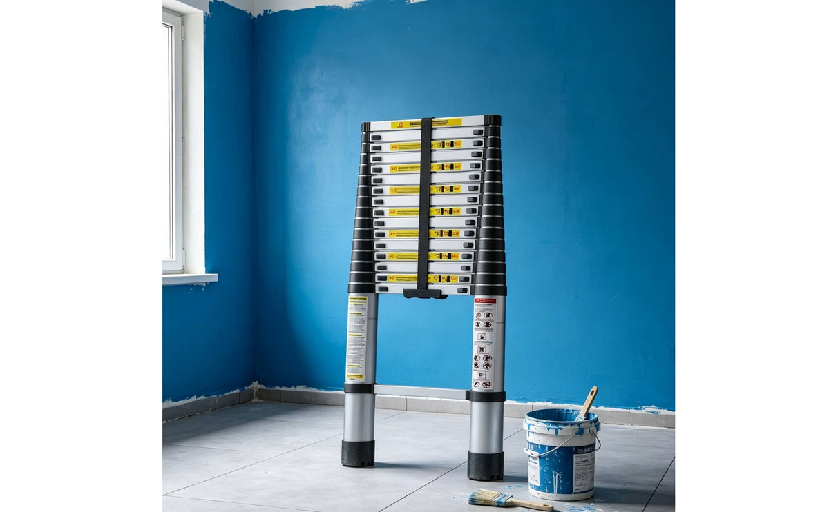 Ladder Aluminum Telescopic Ladder Extendable for Contractors, Homeowners, Roof Access, Home Maintenance, Outdoor Work